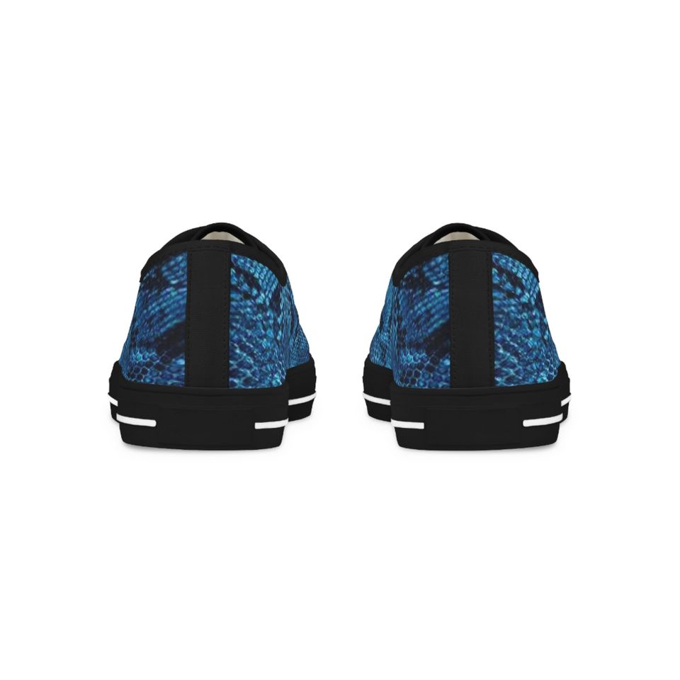 Azure Snake Skin - Men's Low Top Sneakers