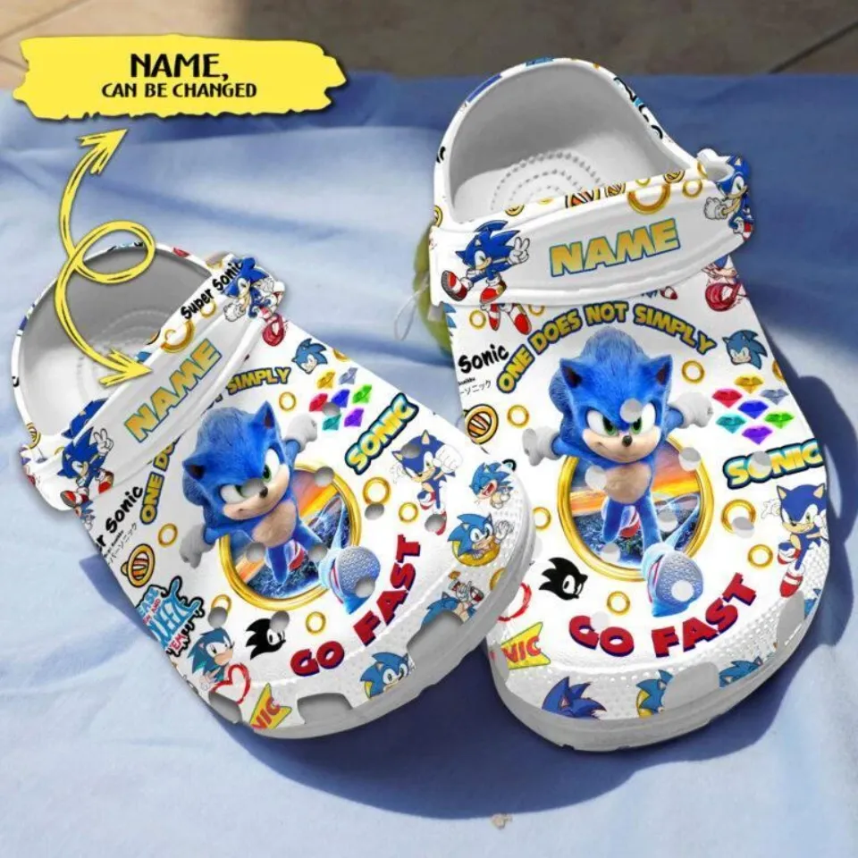 Custom Name Clogs Sonic The Hedgehog Clogs For Adults