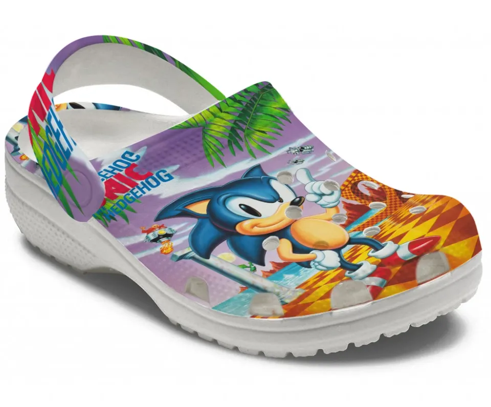 Cute Sonic The Hedgehog Cartoon Unisex Clogs Adults