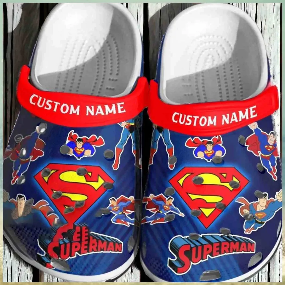 Personalized DC Comics Superman Clogs For Adults