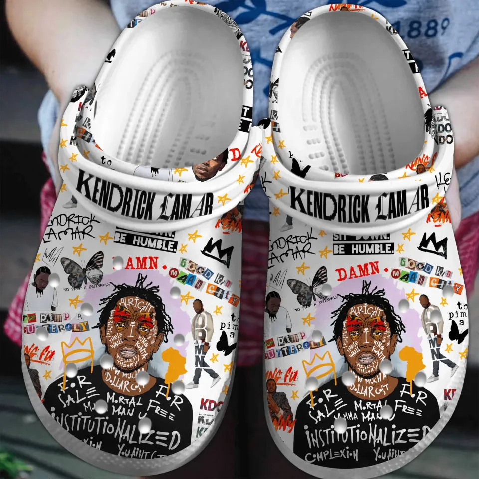 Non-slip White Sandals Kendrick Lamar Music Clogs