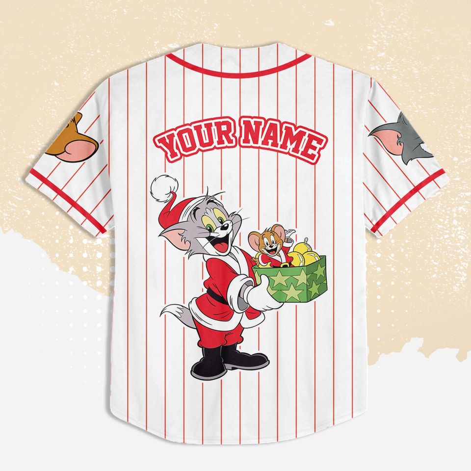 Personalized Cat and Mouse Baseball Jersey, Disney Cat and Mouse Baseball Jersey