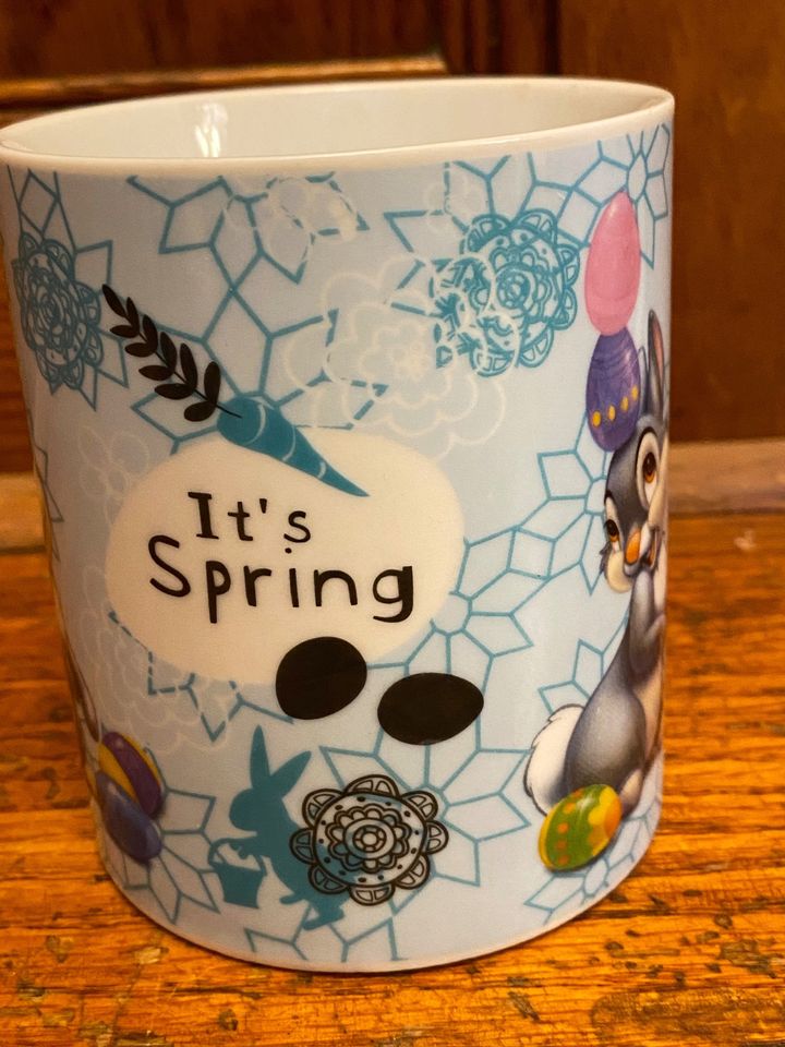Vintage Set of 2 Disney Its Spring Bambi Thumper Easter Mug