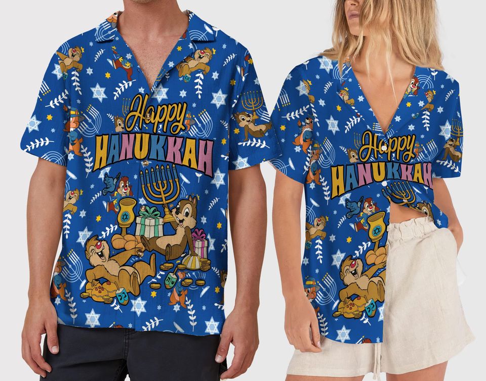 Disney Chip n Dale Happy Hanukkah 2024 Hawaiian