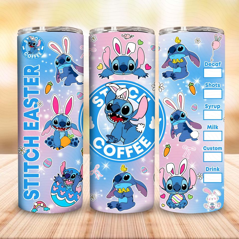 Easter Character Movie Tumbler Wrap  , Puffy Easter Bunny Tumbler Sublimation, Cartoon Movie Easter 20oz Skinny Tumbler Wrap
