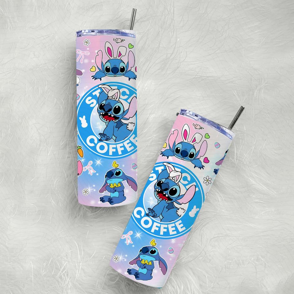 Easter Character Movie Tumbler Wrap  , Puffy Easter Bunny Tumbler Sublimation, Cartoon Movie Easter 20oz Skinny Tumbler Wrap