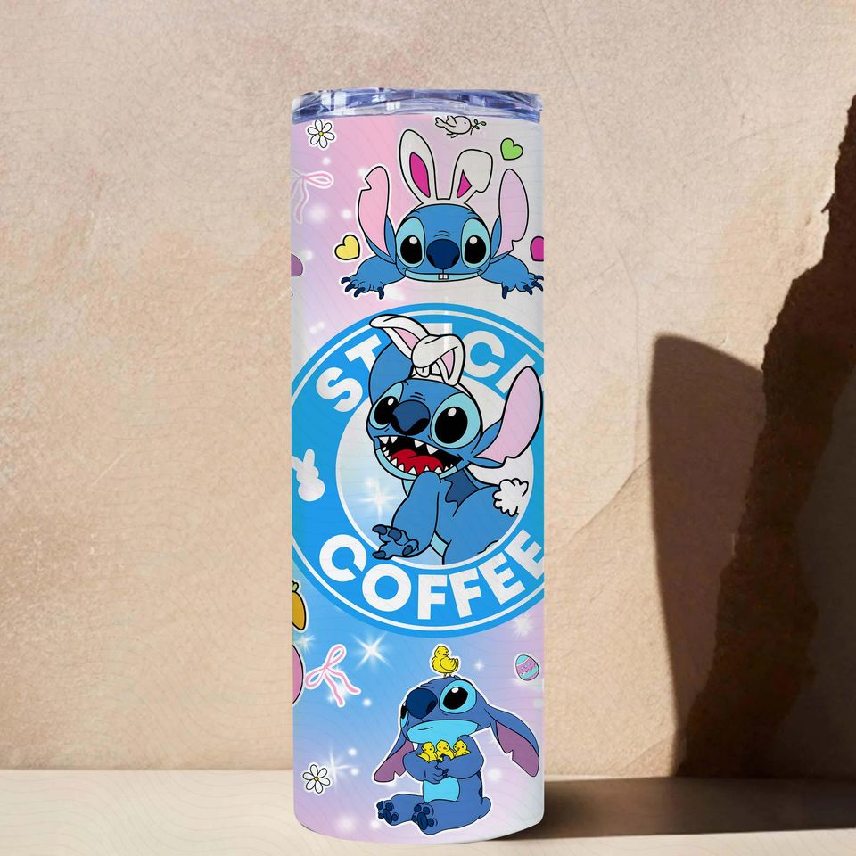 Easter Character Movie Tumbler Wrap  , Puffy Easter Bunny Tumbler Sublimation, Cartoon Movie Easter 20oz Skinny Tumbler Wrap