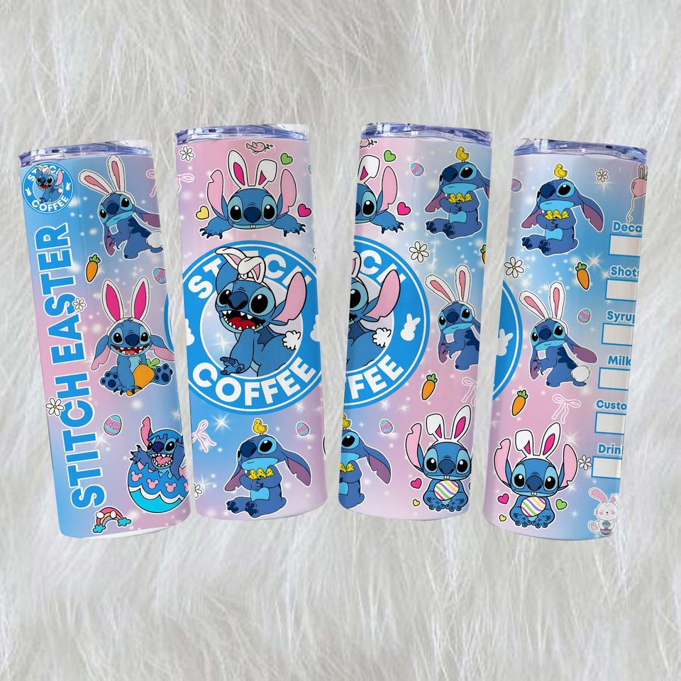 Easter Character Movie Tumbler Wrap  , Puffy Easter Bunny Tumbler Sublimation, Cartoon Movie Easter 20oz Skinny Tumbler Wrap