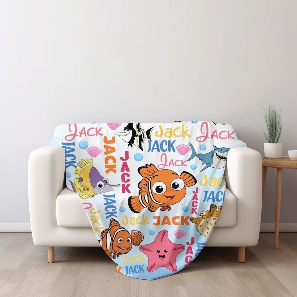 Personalized Disney Finding Nemo Blanket, Finding Nemo Finding Dory Pixar Blanket