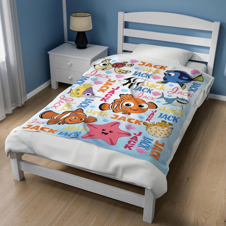 Personalized Disney Finding Nemo Blanket, Finding Nemo Finding Dory Pixar Blanket