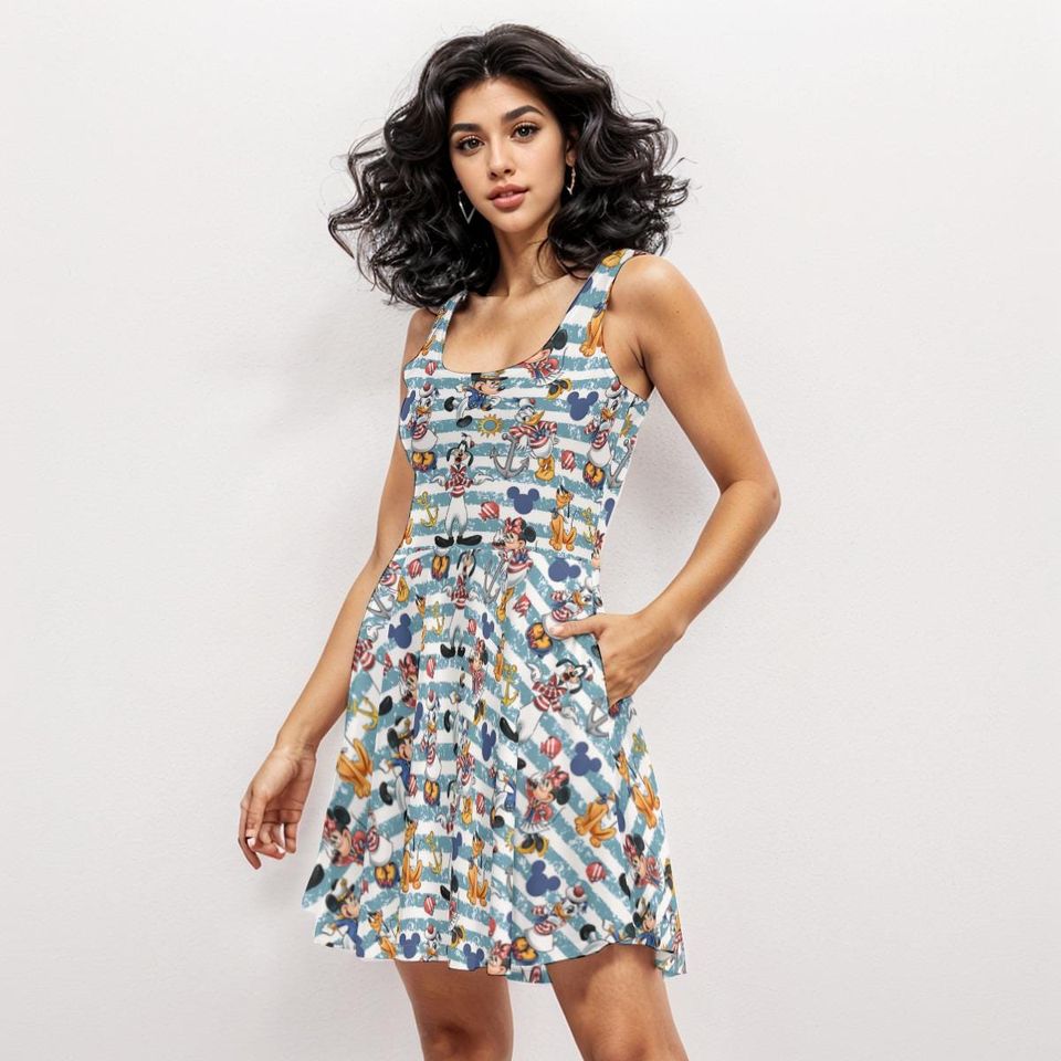 Mickey and Minnie Nautical Dress , Disney Cruise Dress
