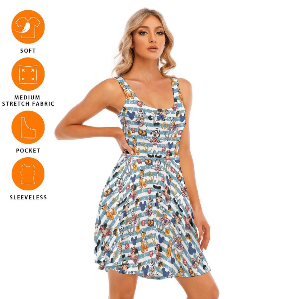 Mickey and Minnie Nautical Dress , Disney Cruise Dress