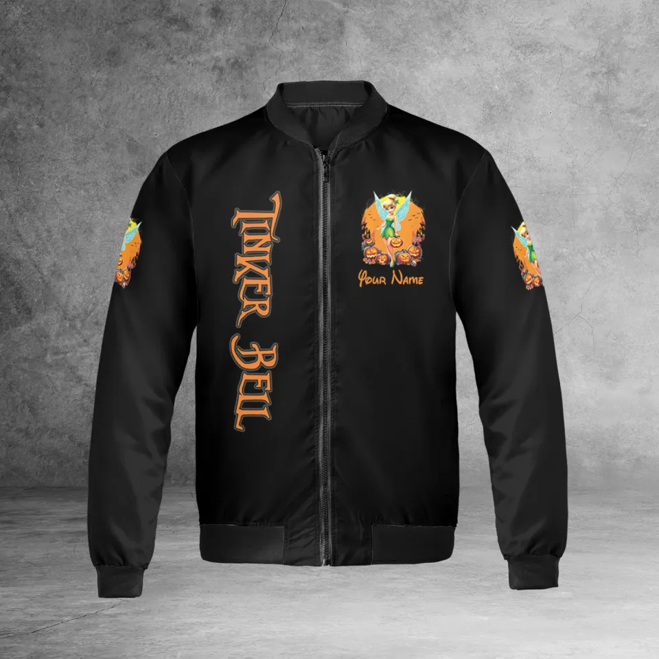 Personalized Princess Character Tinkerbell With Horror Pumpkin Jacket