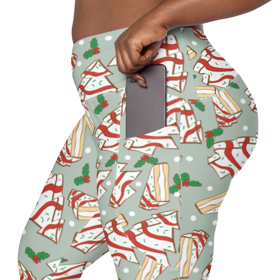 Christmas Cakes Leggings with pockets