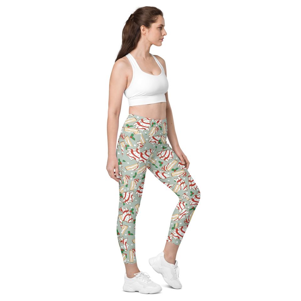 Christmas Cakes Leggings with pockets