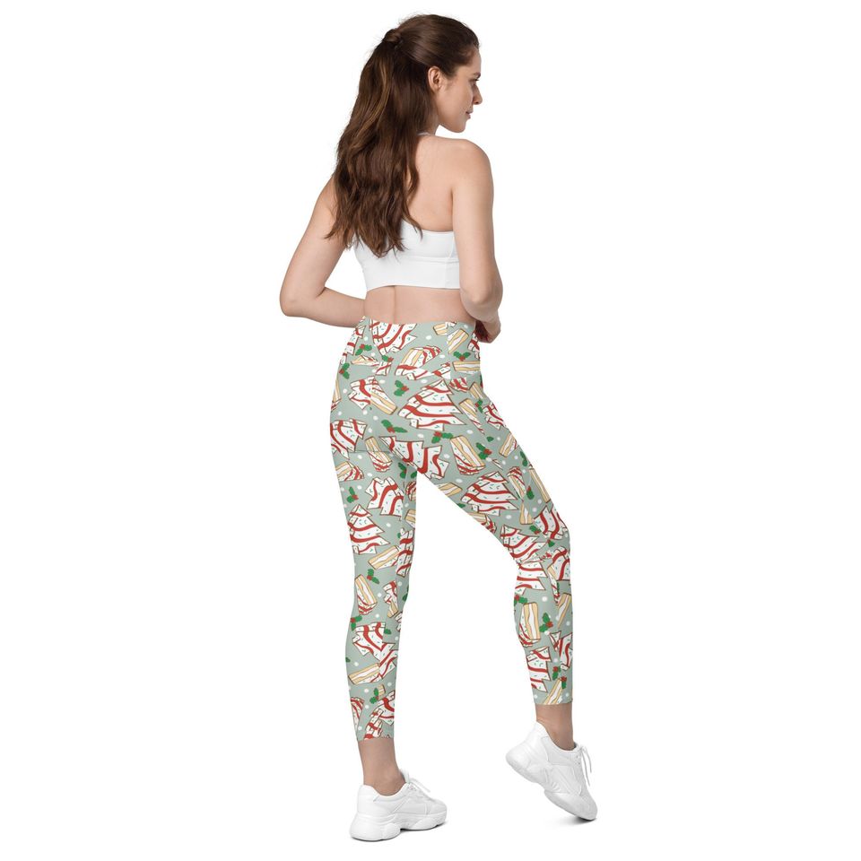 Christmas Cakes Leggings with pockets