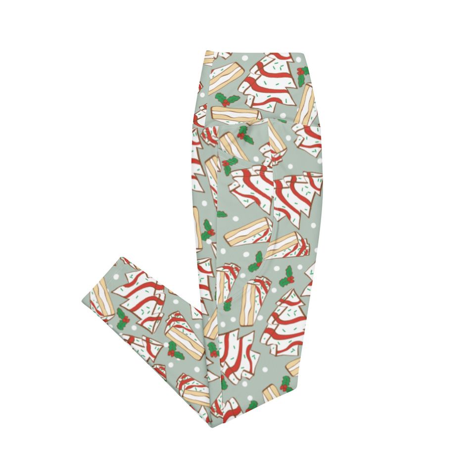 Christmas Cakes Leggings with pockets