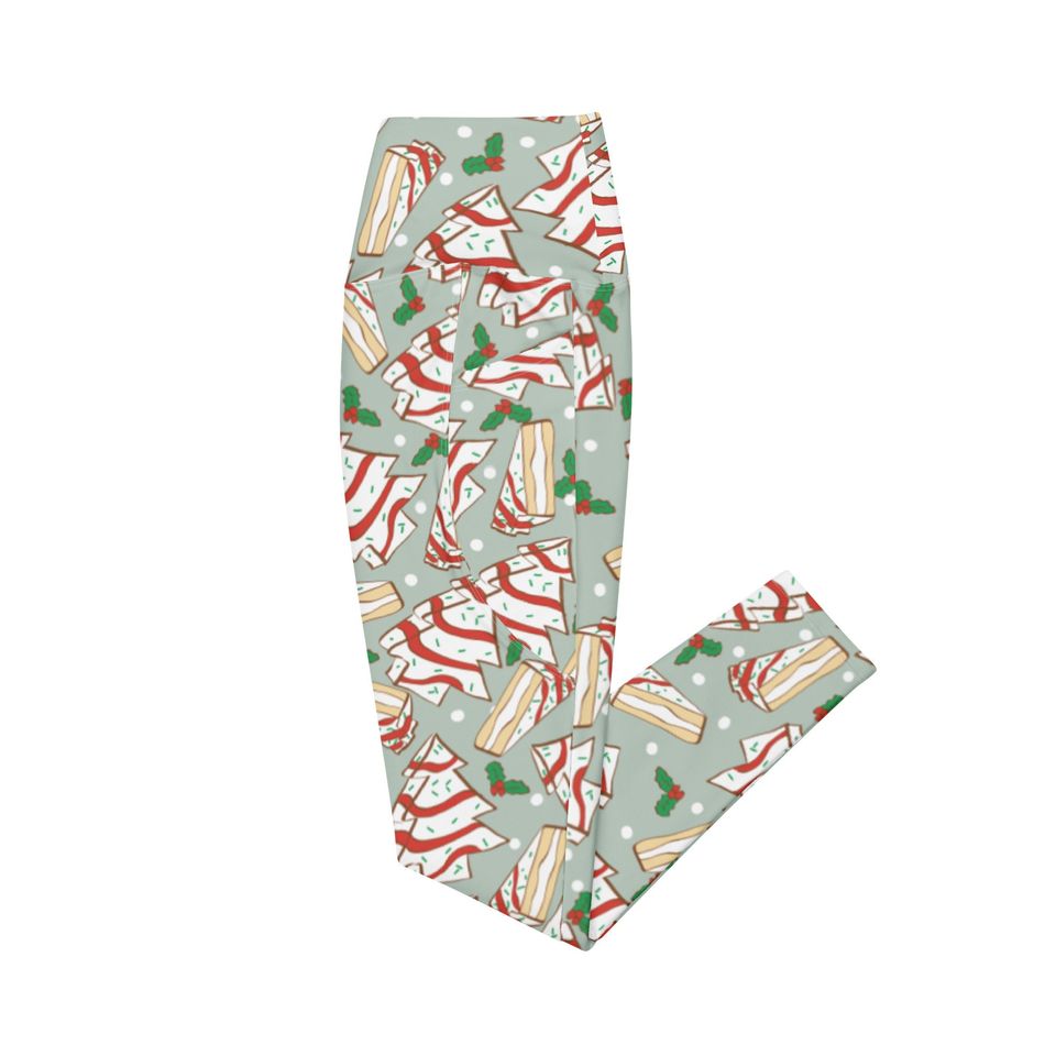 Christmas Cakes Leggings with pockets