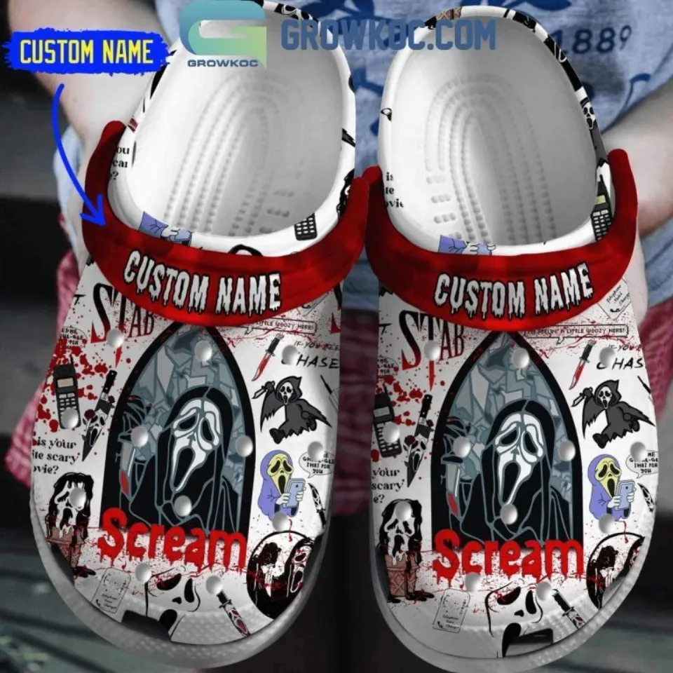 Scream Ghostface Halloween Night Personalized Clogs