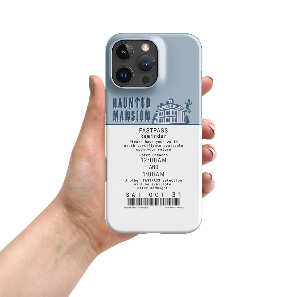 iPhone Haunted Mansion Fastpass phone case