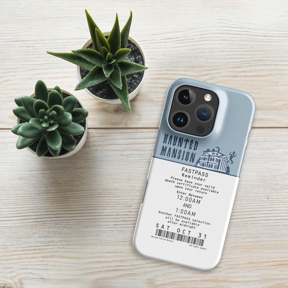 iPhone Haunted Mansion Fastpass phone case