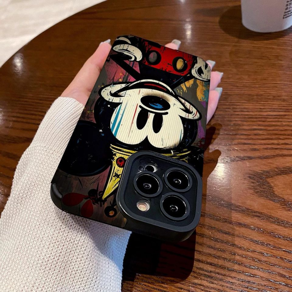 Theme park iPhone Case, disney Mickey Mouse Black iPhone 16 Pro Max Case, iPhone 15 Plus Case, iPhone 14 Case, iPhone SE Case
