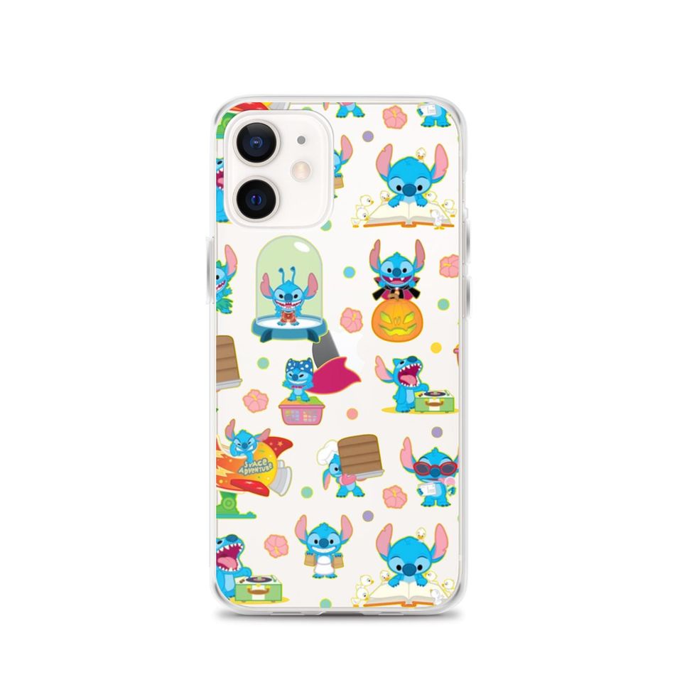 Cute Funny Stitch Cartoon Patterned Clear Case for iPhone