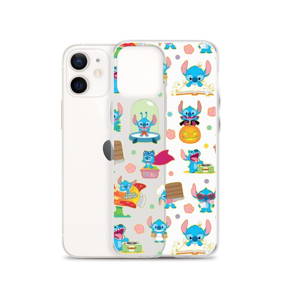 Cute Funny Stitch Cartoon Patterned Clear Case for iPhone