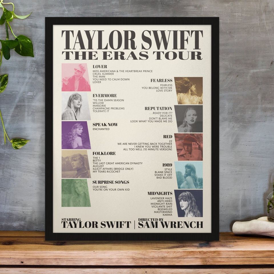 Eras Tour Setlist Poster