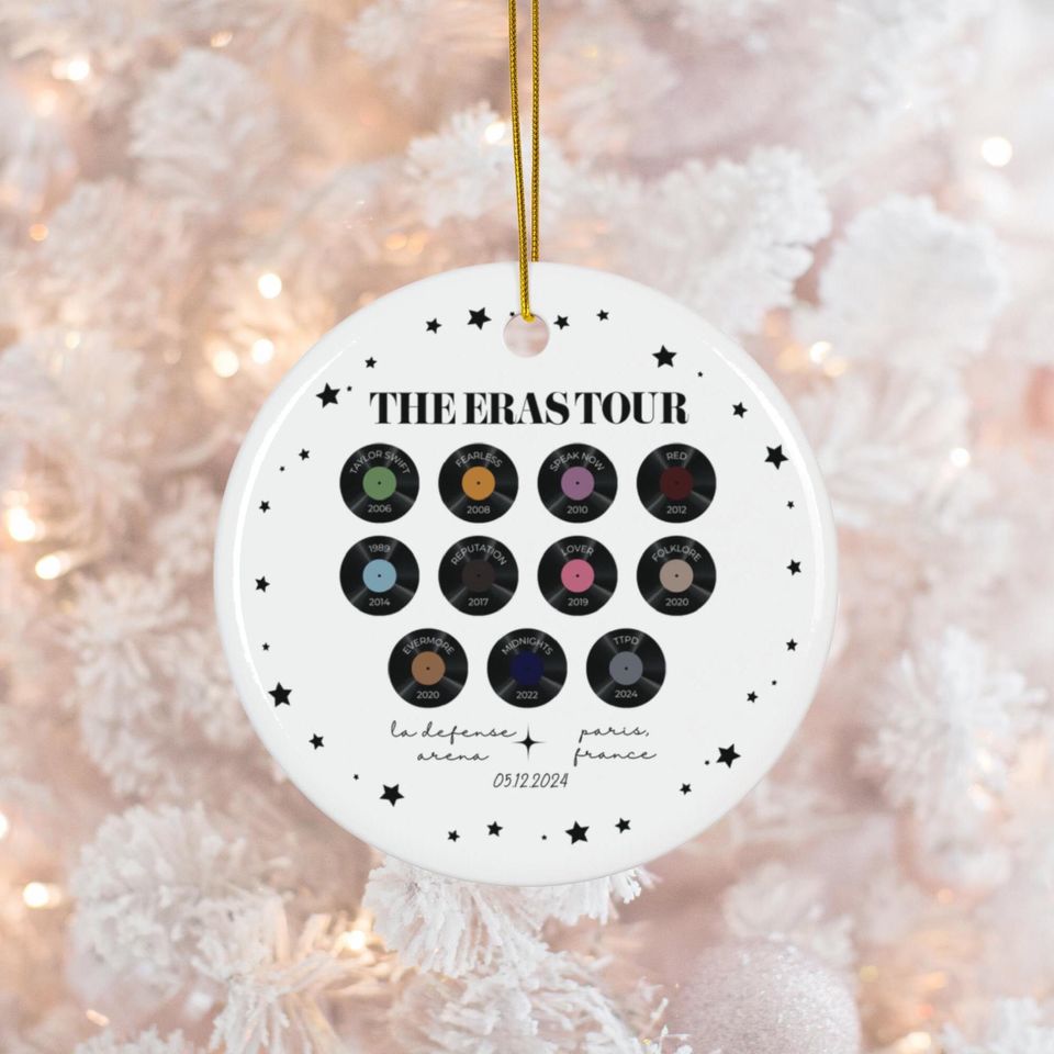 Customizable Eras Tour Christmas Ornament