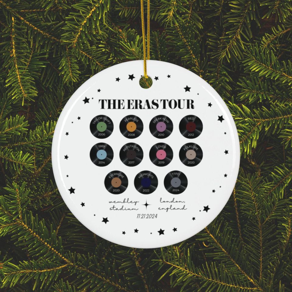 Customizable Eras Tour Christmas Ornament