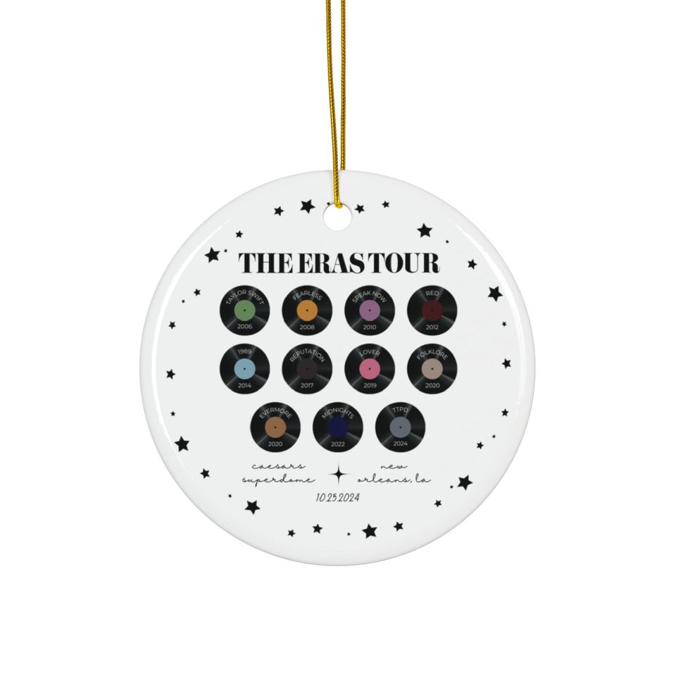 Customizable Eras Tour Christmas Ornament