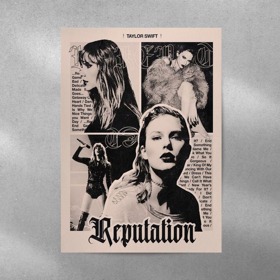 Reputation Album Poster, Eras Tour Poster
