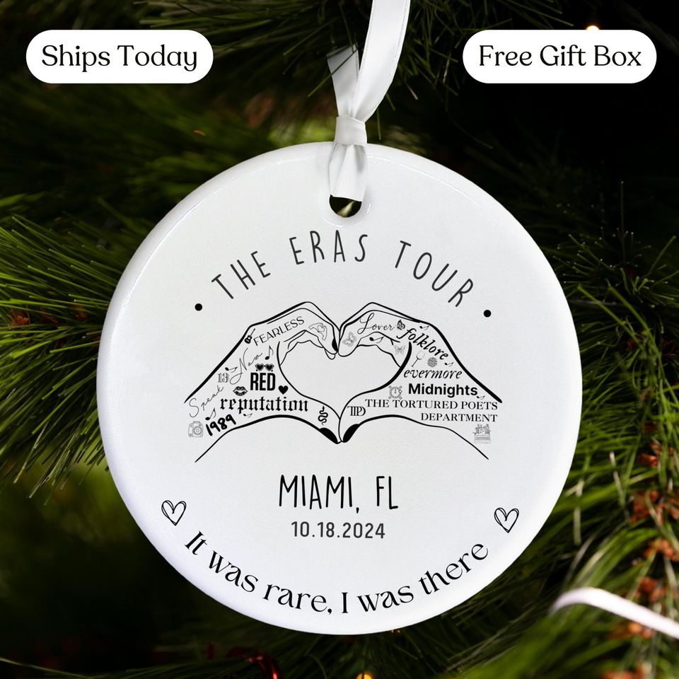 Customized Eras Tour Concert Ornament | Memory Keepsake Christmas Decoration