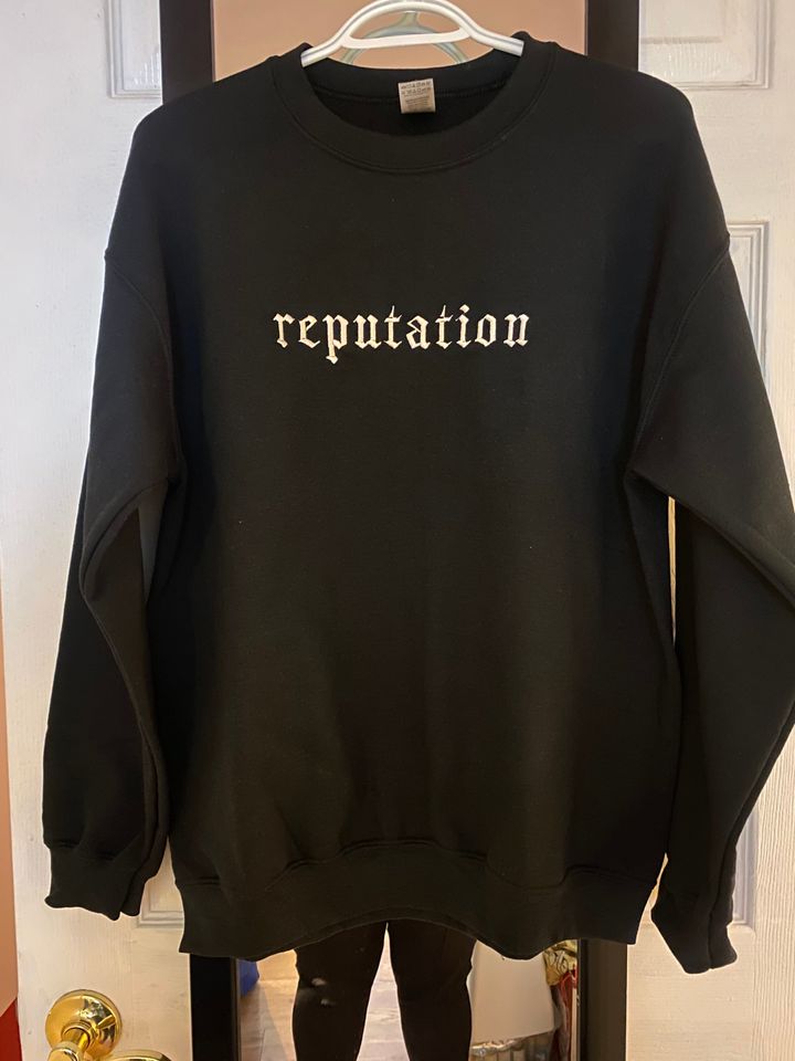 reputation Embroidered Crewneck Sweatshirt, unisex straight and plus sizes stocked (S-5X)