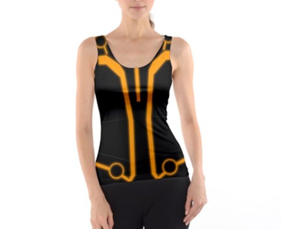 Women's Orange Tron Inspired Tank Top