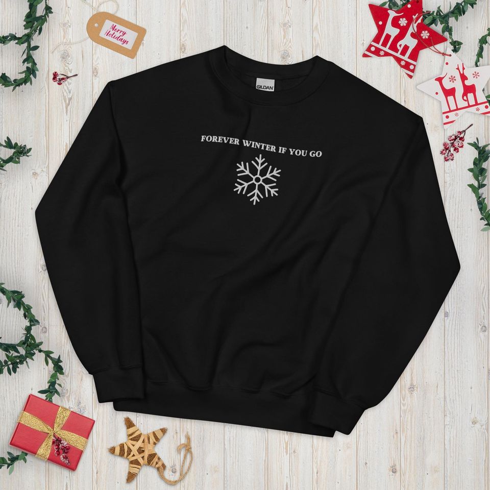 forever winter embroidered sweatshirt