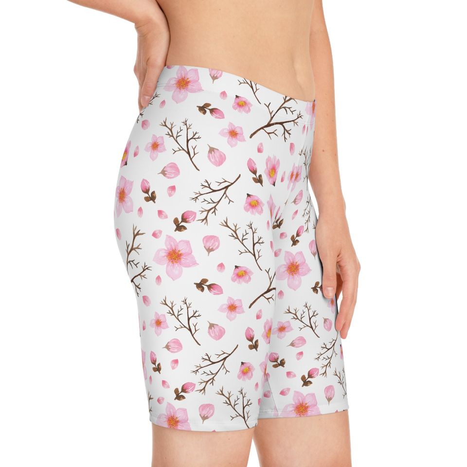Cherry Blossom, Women's Bike Shorts (AOP)