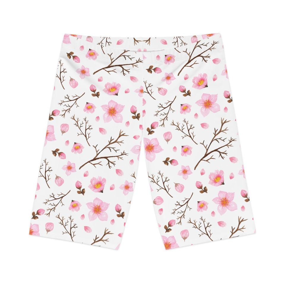 Cherry Blossom, Women's Bike Shorts (AOP)