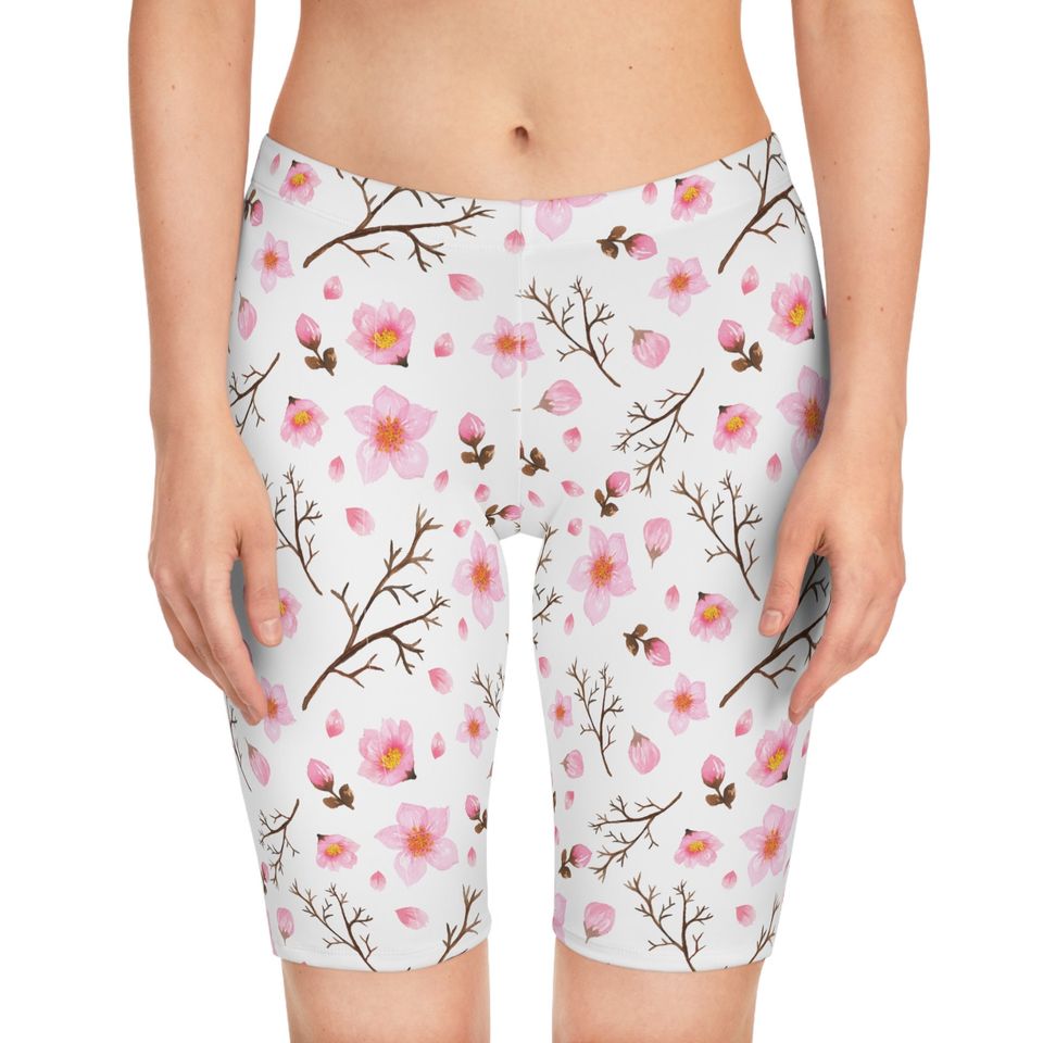 Cherry Blossom, Women's Bike Shorts (AOP)