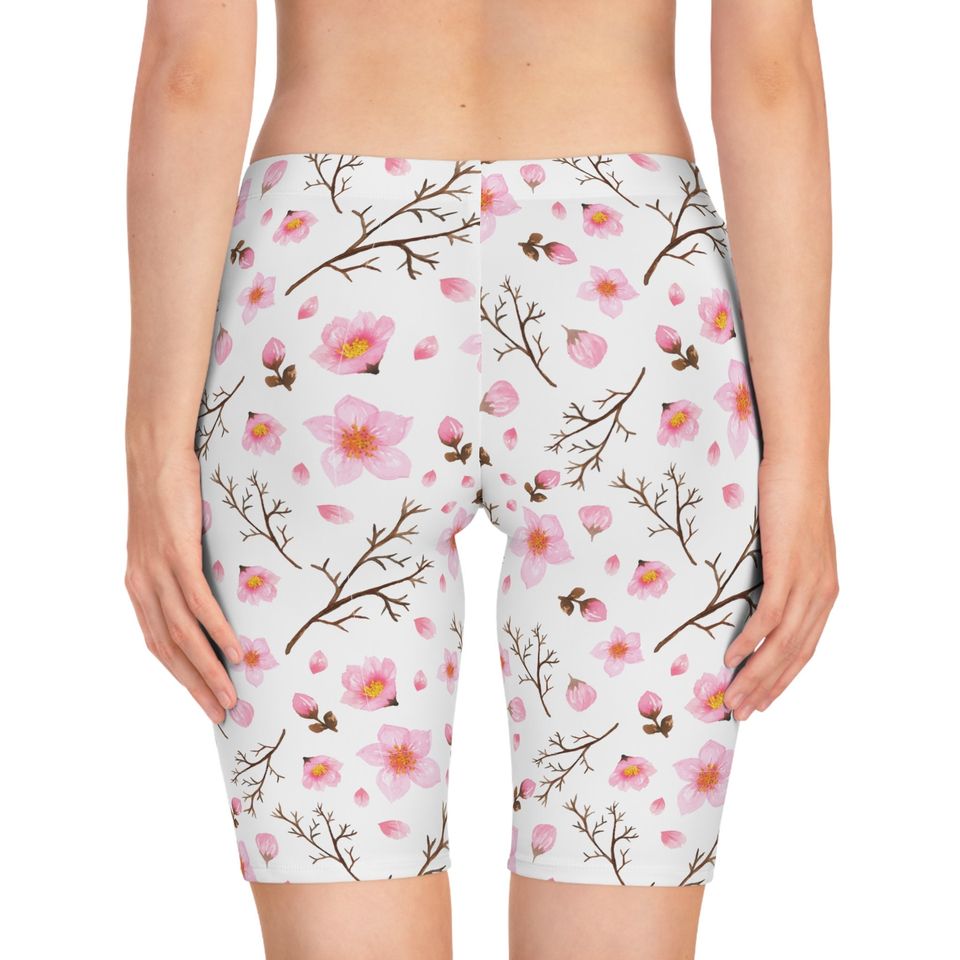 Cherry Blossom, Women's Bike Shorts (AOP)