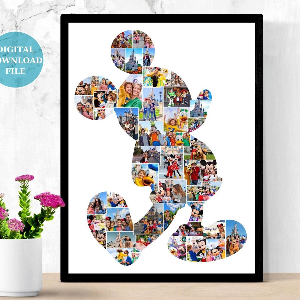 Mickey Mouse Photo Collage, Mickey Disney, Capturing Magical Moments