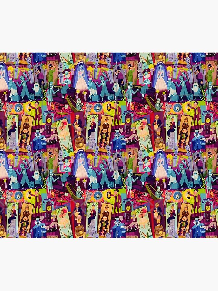 Retro Mansion Collage Throw Blanket