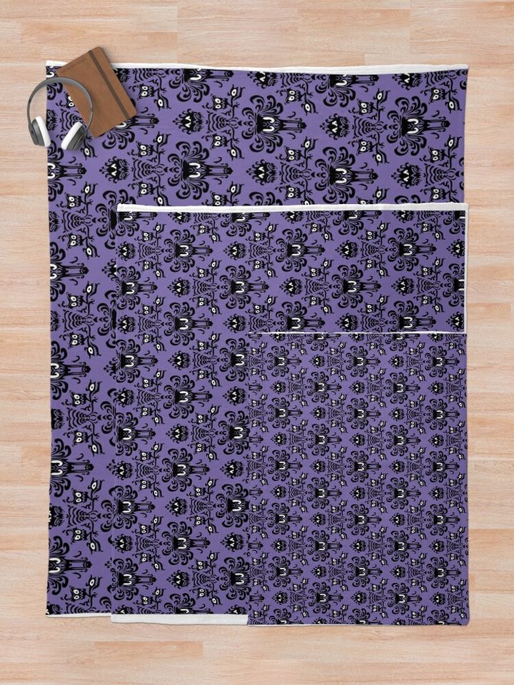 Haunted Mansion Wallpaper Throw Blanket