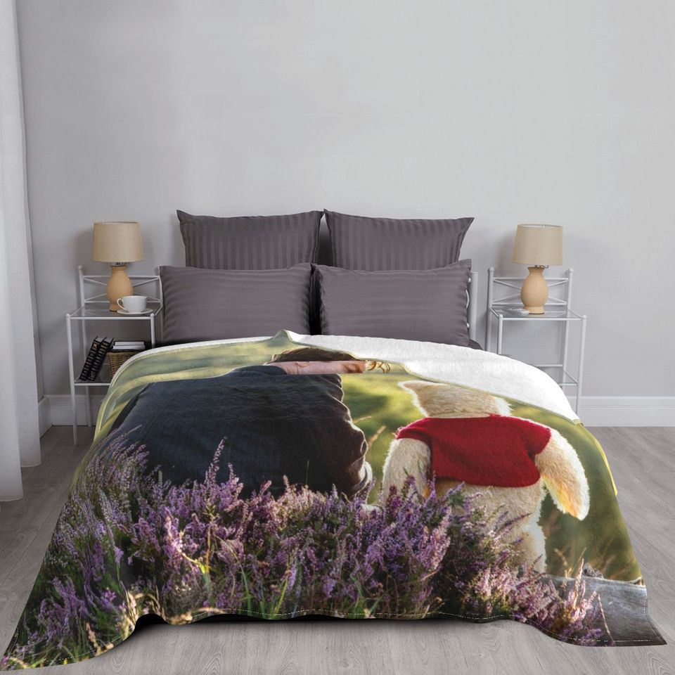 Custom Name Blanket Disney Christopher Robin Tapestry Personalized Blankets Birthday Gift Customized DIY