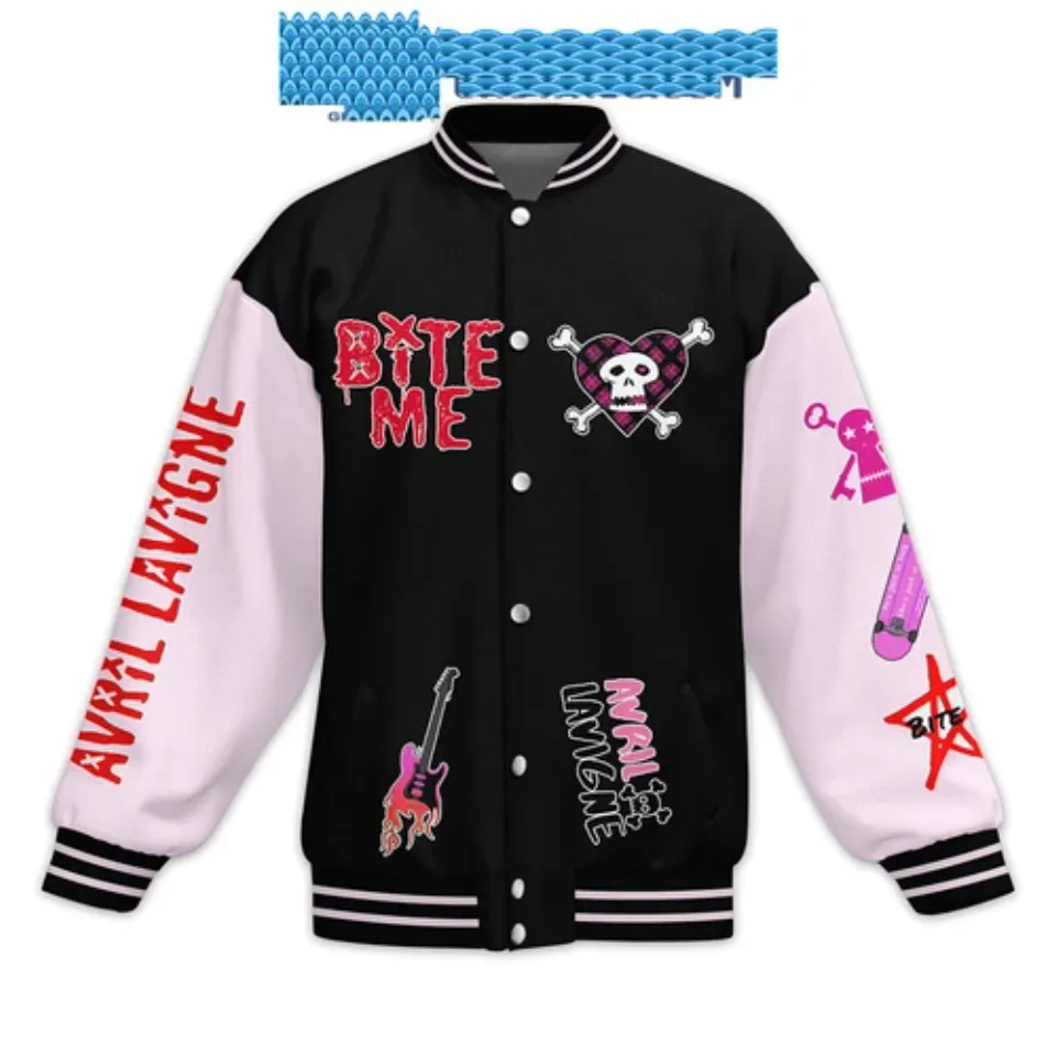 Avril Lavigne Bite Me Th3 Best Damn Thing Baseball Jacket