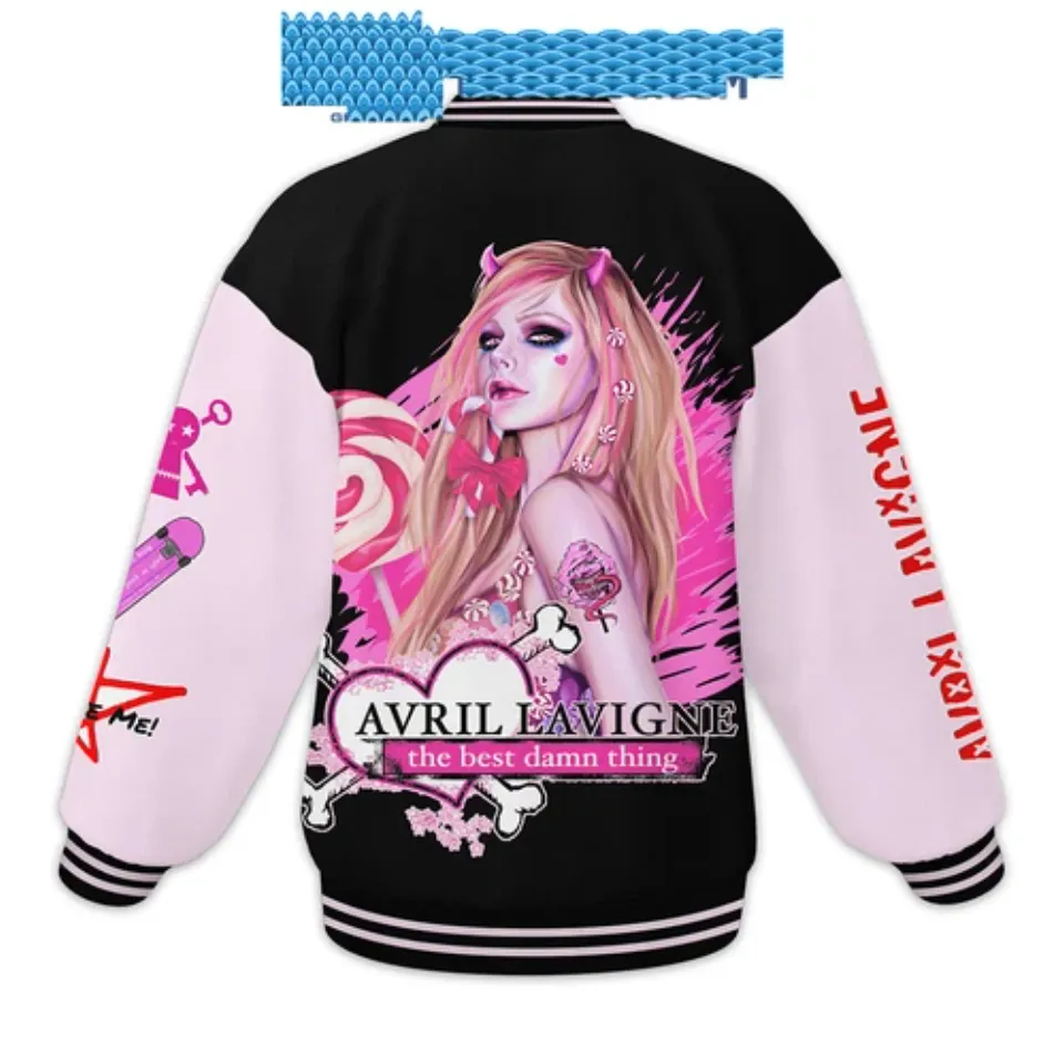 Avril Lavigne Bite Me Th3 Best Damn Thing Baseball Jacket
