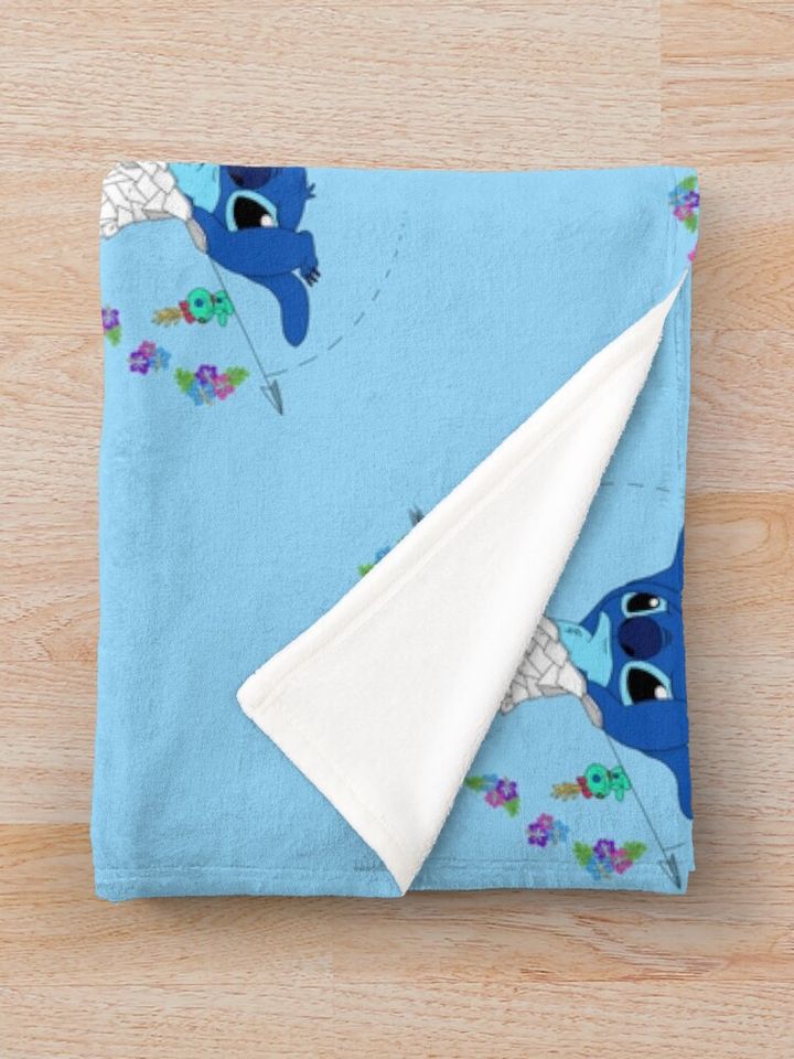 Stitch mosaic white Throw Blanket