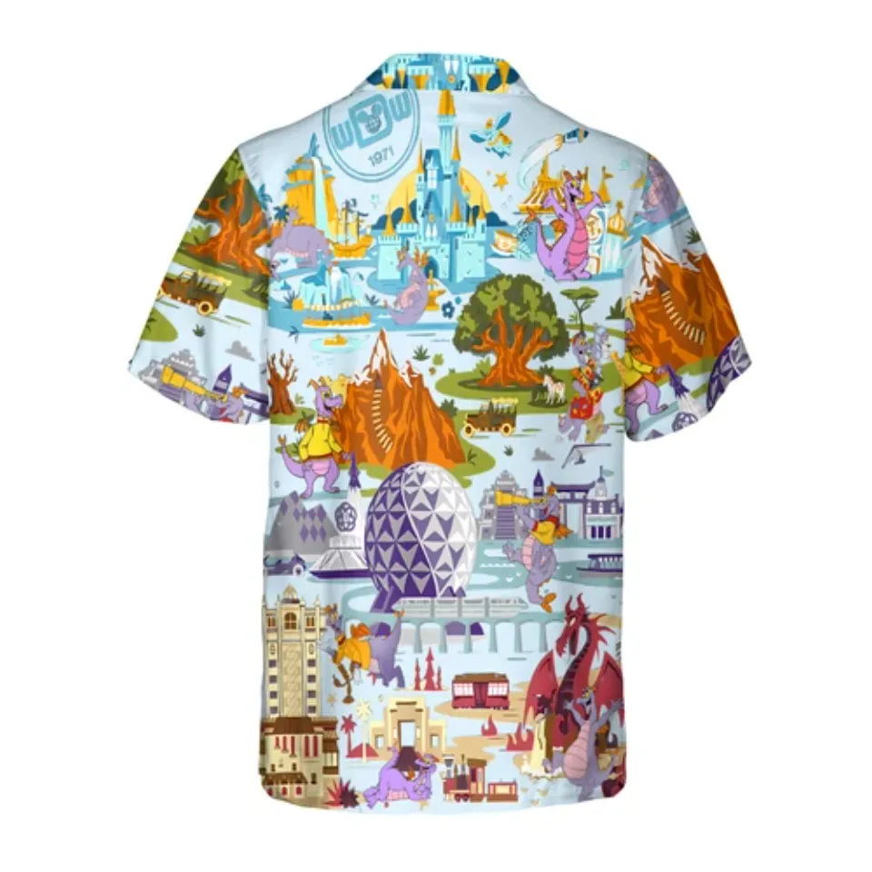 Disney Figment Funny Hawaiian Set Epcot Figment Hawaiian Shirt