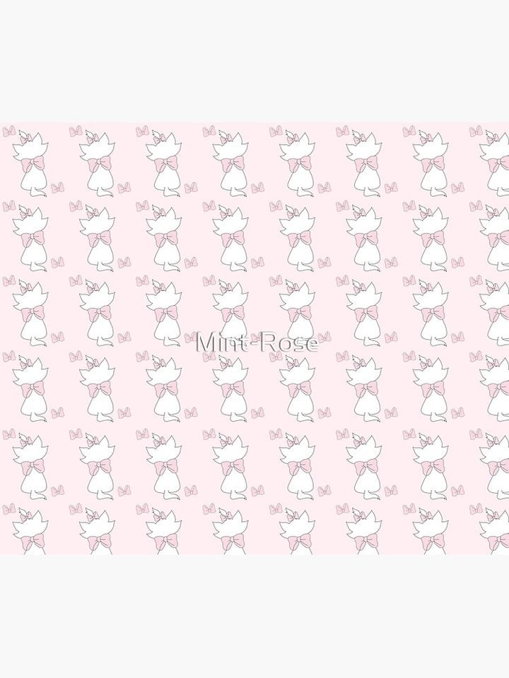 Marie Aristocats Pattern Throw Blanket